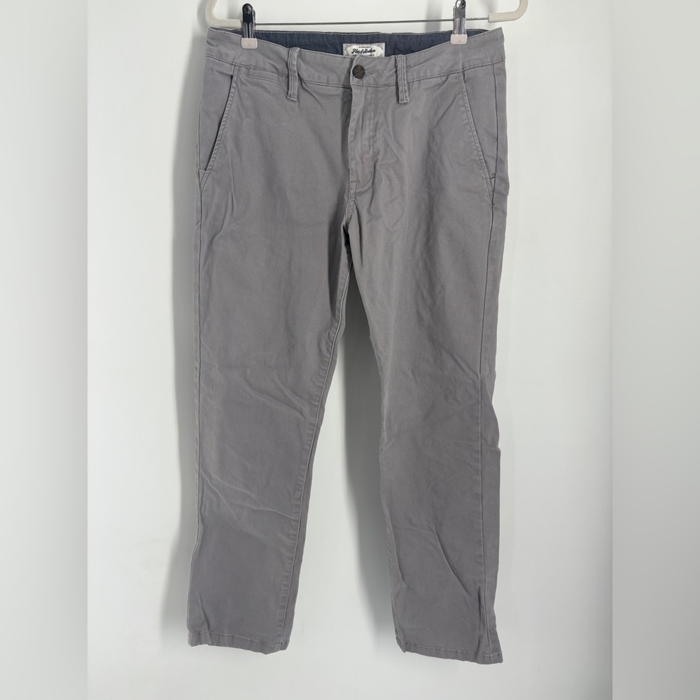 Flag Anthem Pant Mens Size 33x32 Gray Straight Leg Chino Stretch